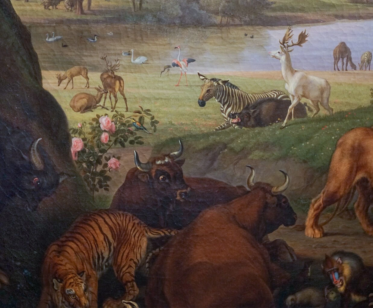 Adamo ed Eva nel Paradiso Terrestre - Musei Vaticani, Pinacoteca, dettaglio 1